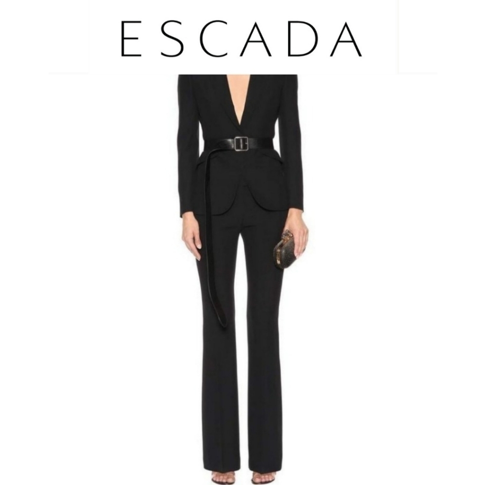 Escada black straight leg jean pants